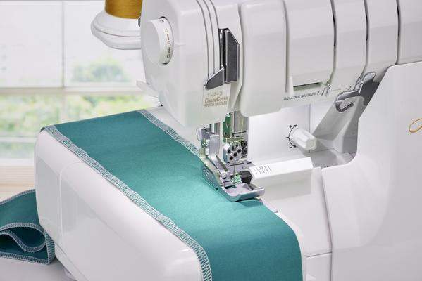 Convenient top-loading bobbin system in Baby Lock Accolade Serger.