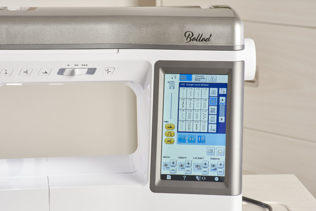 Baby Lock Ballad Sewing Machine with superior sewing embroidery features