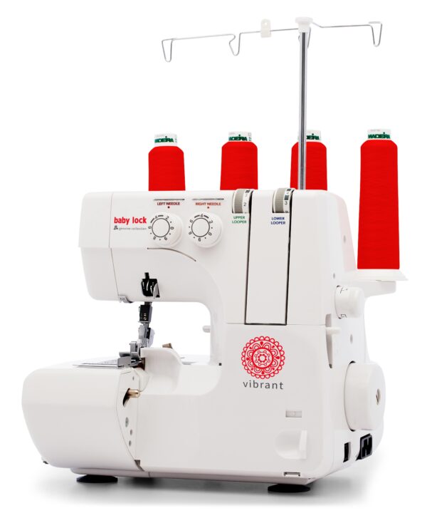 Extensive stitch library Baby Lock Vibrant Serger