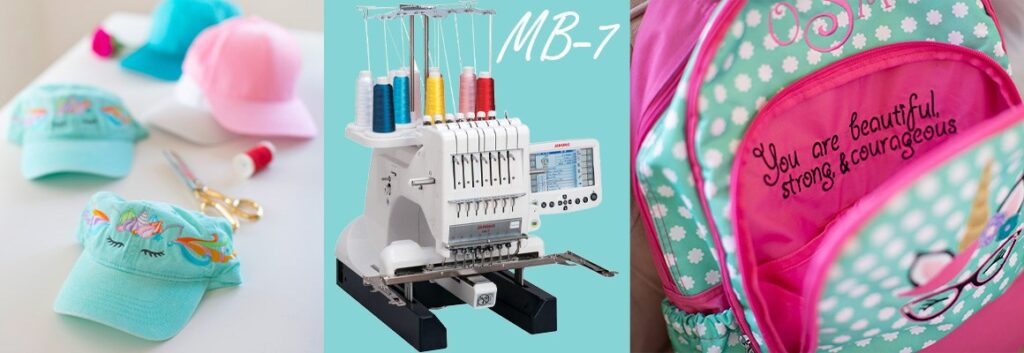 Janome MB7 multi-needle embroidery machine for home decorators