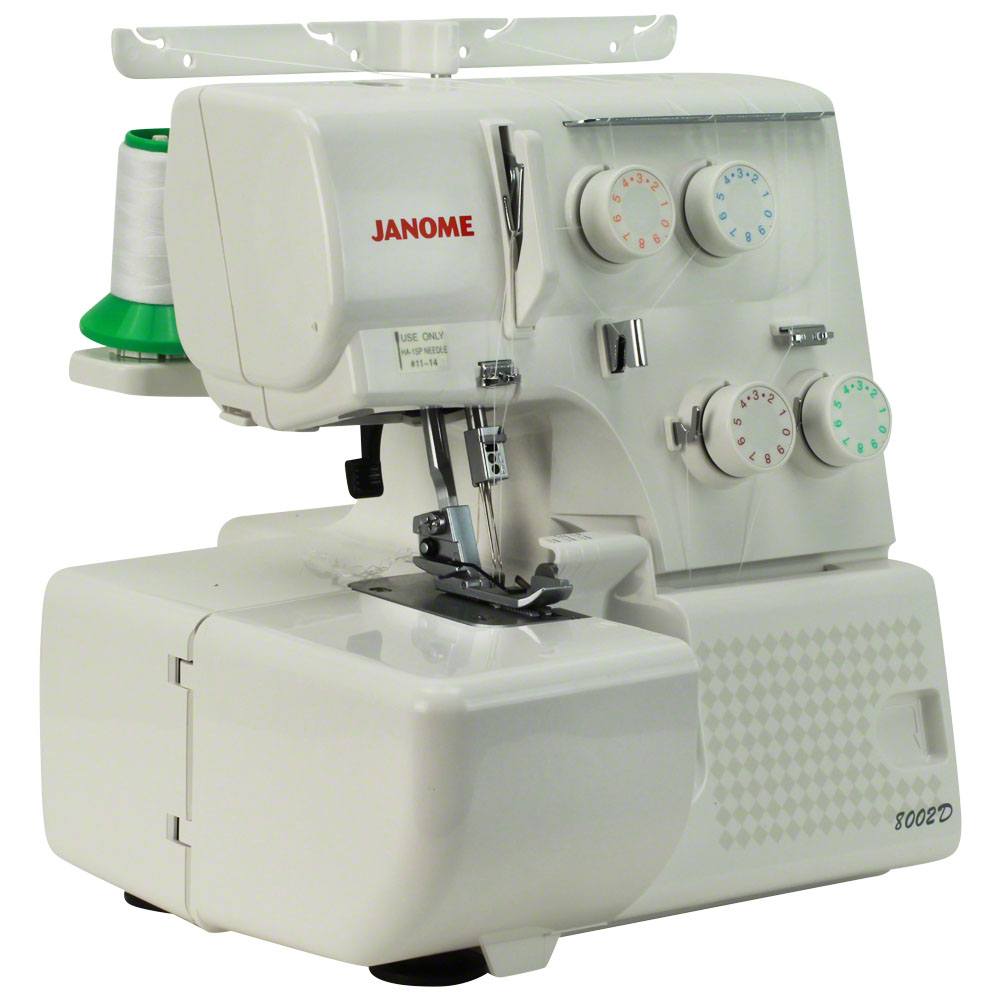 Serger stitch options on Janome 8002D