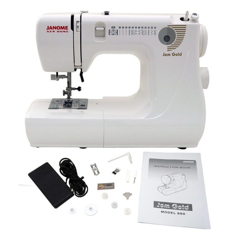 Jem Gold 660 sewing machine with easy-to-use control panel
