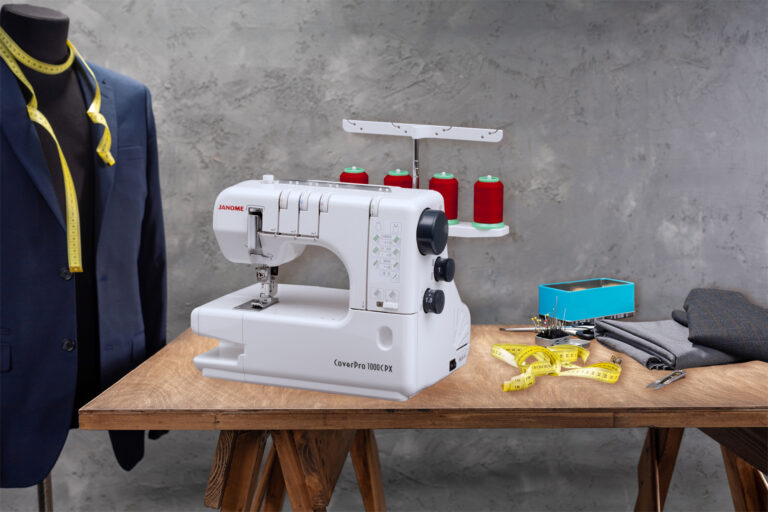 Create custom coverstitch designs with Janome CoverPro 1000CPX machine