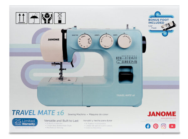 Customer reviews recommend Janome Travel Mate 16 compact machine