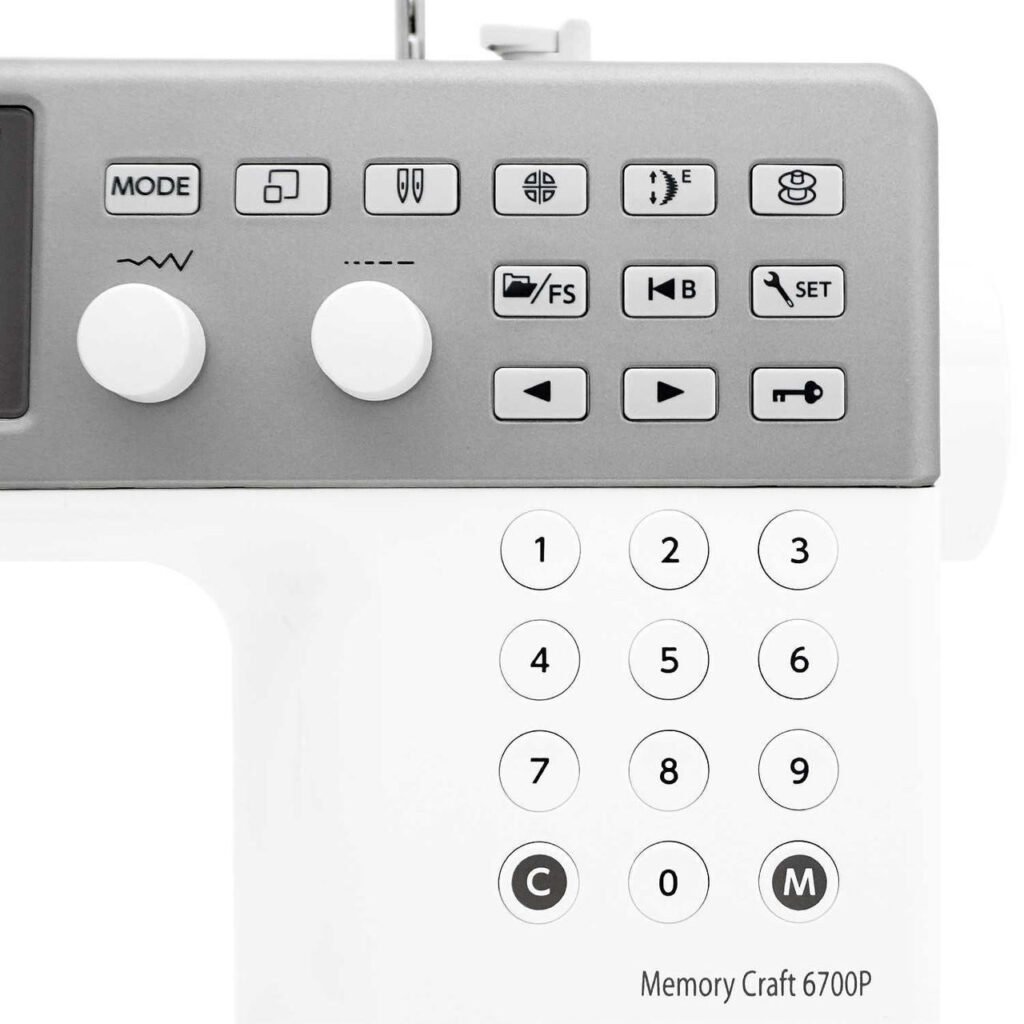 Intricate designs capability Janome Memory Craft 6700P Machine