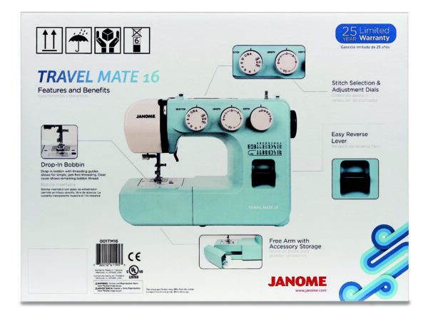 High-quality performance Janome Travel Mate 16 Machine for creative sewing