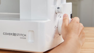 Customizable stitch patterns available on Brother CV3550 Double-Sided Serger