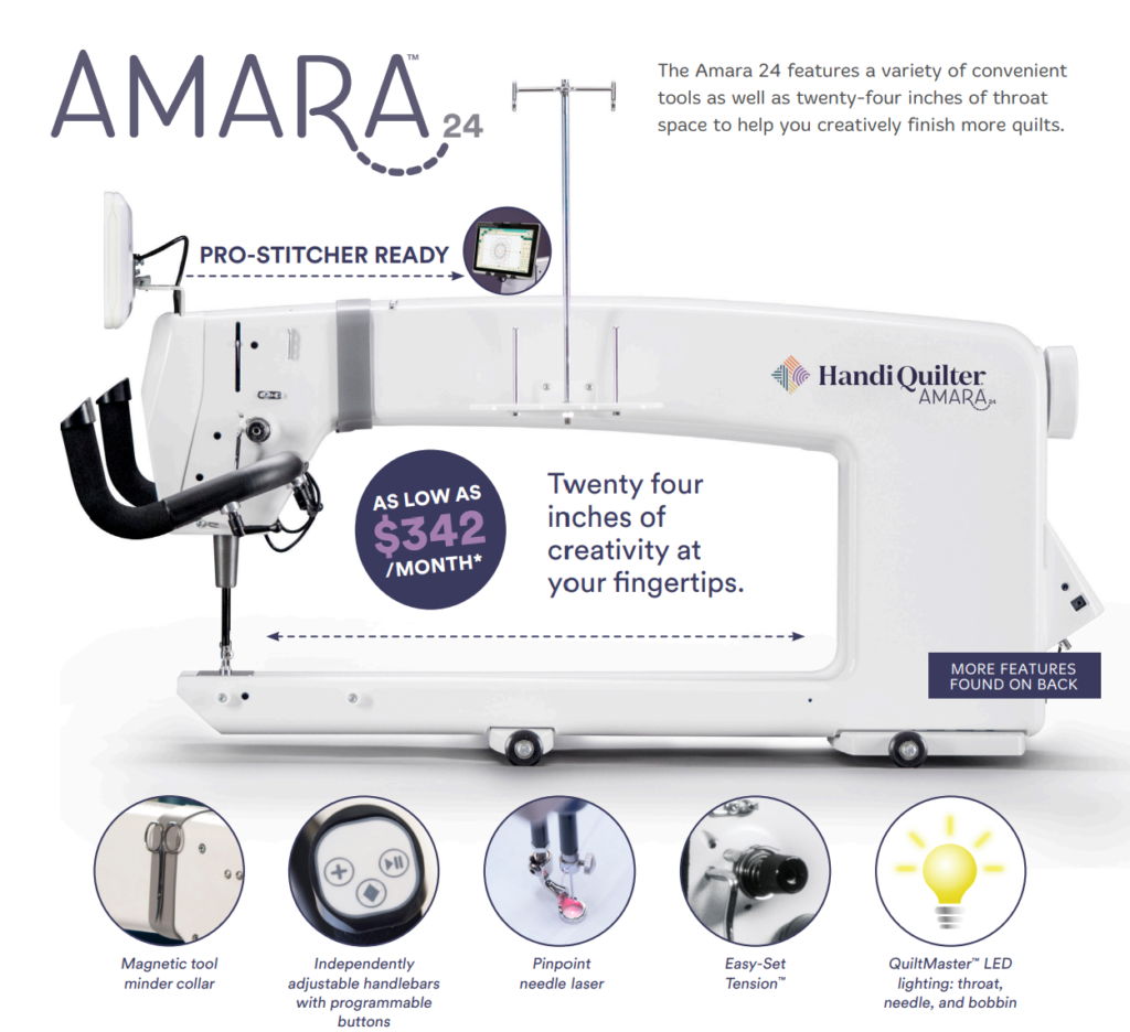 Robust and reliable Handi Quilter Amara 24
