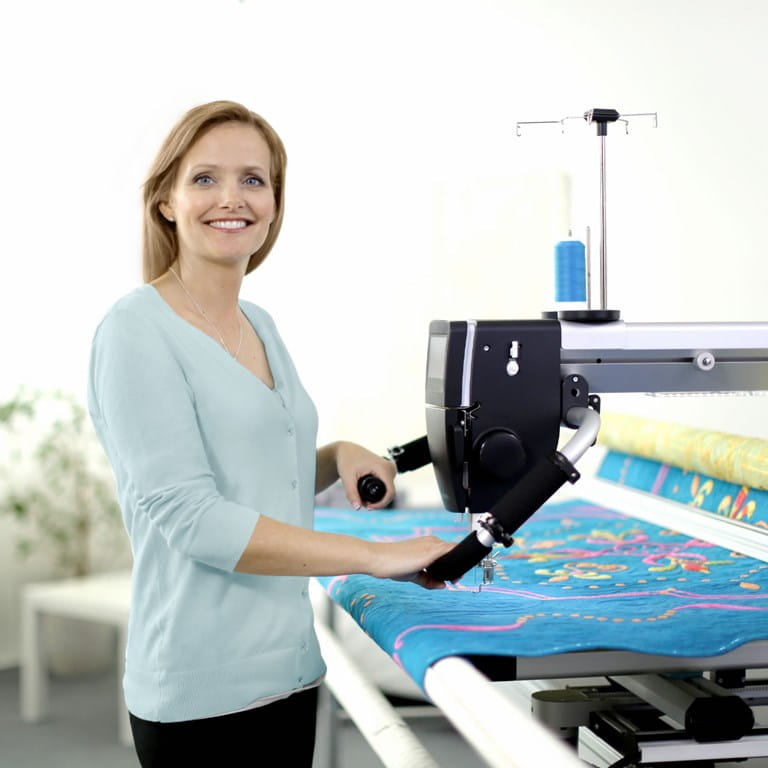 Quality in every automated stitch with Bernina Q-matic Longarm precision