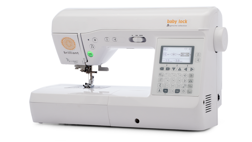 Comprehensive stitch capabilities with Baby Lock Brilliant machine model