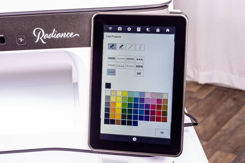 New Baby Lock Radiance Sewing Machine advanced embroidery features