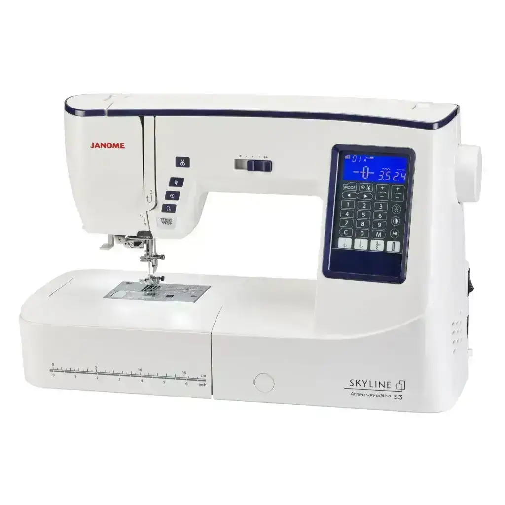 Janome Skyline S3 Anniversary Edition built for quilting and embroidery