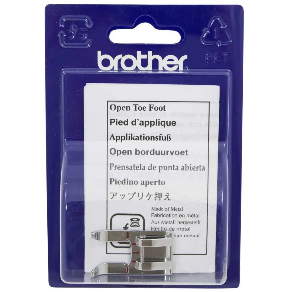 Brother Metal Open Toe Foot for professional stitching with perfect stitch placement