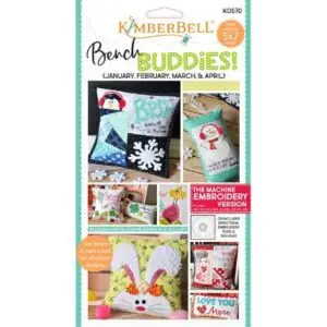 Kimberbell Bench Buddies: Jan, Feb, Mar, Apr, Machine Embroidery for sale near me cheap