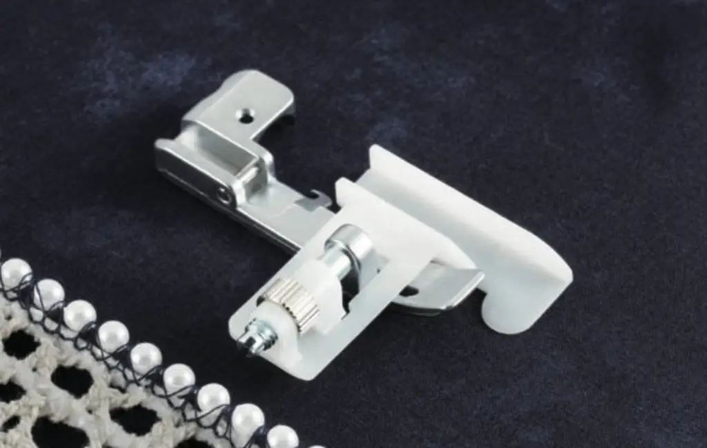 Brother Pearl Sequence Foot for Serger for creating beautiful pearl embellishments with ease